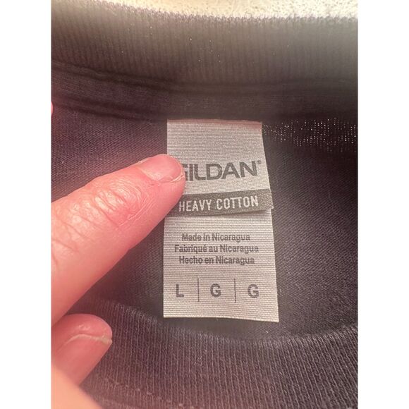 Gildan Palm Springs California LS Graphic Tee Black Souvenir Shirt Men’s L - Picture 4 of 5